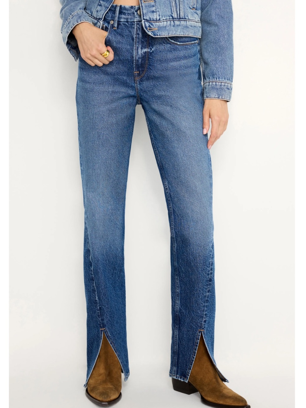 Good American Good Icon Twisted Slit Hem